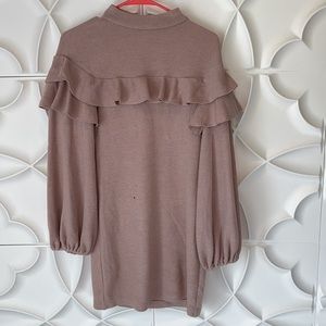 Saylor blush queenie knit sweater dress x3